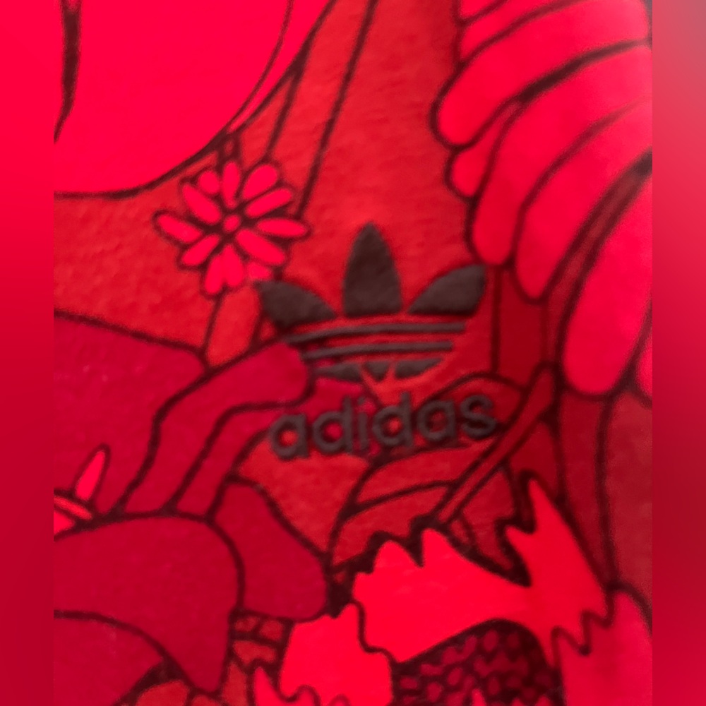Adidas Women's Floral Mini Skirt 3-Stripe Sporty Streetwear L - Picture 5 of 7